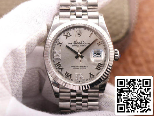 롤렉스 데이트저스트 M126234-0029 1:1 Best 에디션 EW 팩토리 Silver Dial