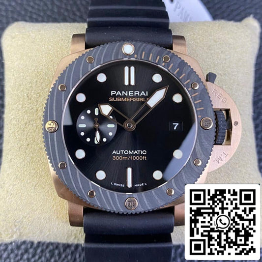 SBF Panerai Submersible PAM01070 1:1 Best 에디션 VS 팩토리 블랙 다이얼