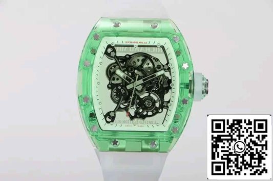 Replica Richard Mille RM055 Best 1:1 에디션 RM 팩토리 그린 Skeleton Dial