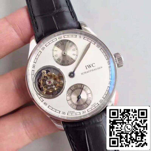 IWC Portuguese IW544601 YL 팩토리 1:1 Best 에디션 Swiss 투르비용 화이트 다이얼