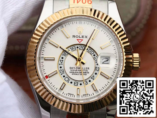 롤렉스 Sky Dweller M326933-0009 Best 1:1 에디션 Noob 팩토리 화이트 다이얼