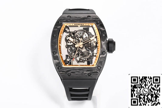 Richard Mille RM055 NTPT 1:1 Best 에디션 BBR 팩토리 Carbon Fiber Dial