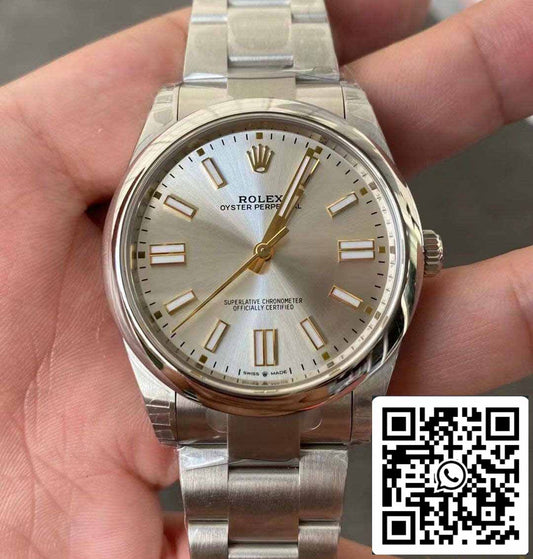 롤렉스 오이스터 Perpetual M124300-0001 41MM 1:1 Best 에디션 VS 팩토리 Silver Dial