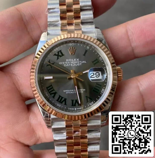 롤렉스 데이트저스트 M126231-0029 36MM 1:1 Best 에디션 VS 팩토리 Gray Dial