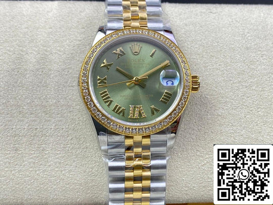 롤렉스 데이트저스트 M278383RBR-0016 31MM 1:1 Best 에디션 EW 팩토리 그린 다이얼