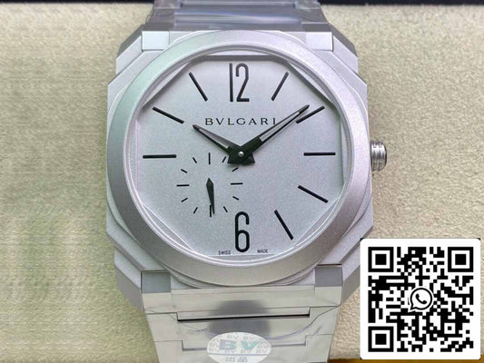 Bvlgari Octo Finissimo 103011 40MM 1:1 Best 에디션 BV 팩토리 Silver Dial