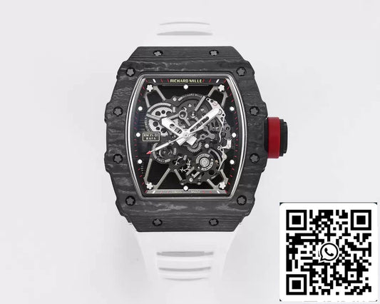 Richard Mille RM35-01 1:1 Best 에디션 BBR 팩토리 화이트 러버 스트랩