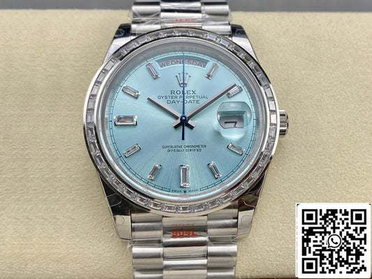 롤렉스 Day Date M228396TBR-0002 1:1 Best 에디션 GM 팩토리 Ice 블루 다이얼