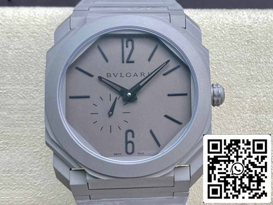 Bvlgari Octo Finissimo 102713 BGO40C14TTXTAUTO 1:1 Best 에디션 BV 팩토리 Silver Gray Dial