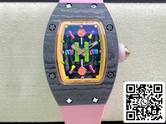 Richard Mille RM-07 Bon Bon 1:1 Best 에디션 RM 팩토리 Pink Strap
