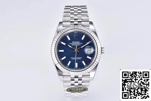 롤렉스 데이트저스트 M126234-0049 36MM 1:1 Best 에디션 Clean 팩토리 블루 다이얼