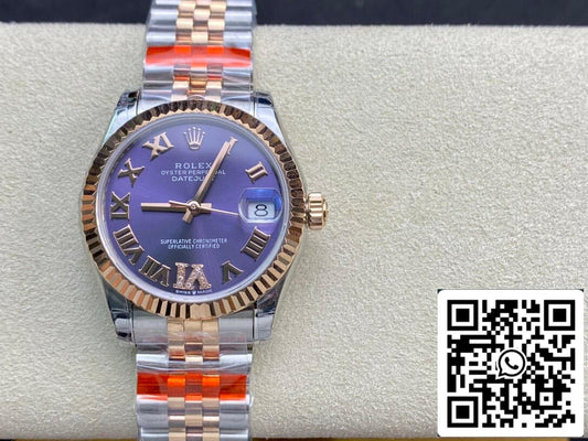 롤렉스 데이트저스트 M278271-0020 1:1 Best 에디션 TW 팩토리 Eggplant Purple Dial