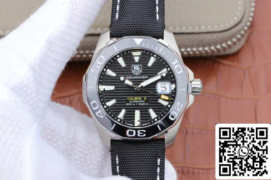 Tag Heuer Aquaracer 300M WAY211A.FC6362 1:1 Best 에디션 V6 팩토리 블랙 다이얼