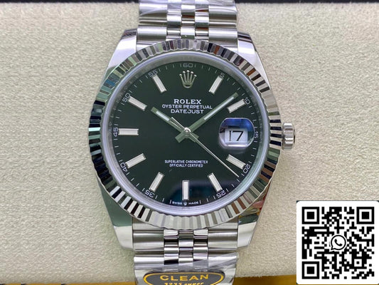 롤렉스 데이트저스트 M126334-0018 41mm 주빌리 Strap Clean 팩토리 화이트 다이얼
