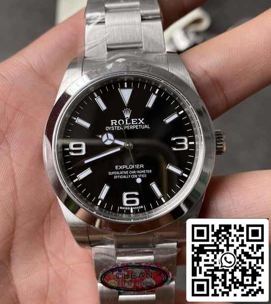 롤렉스 익스플로러 M214270-0003 39MM 1:1 Best 에디션 Clean 팩토리 블랙 다이얼