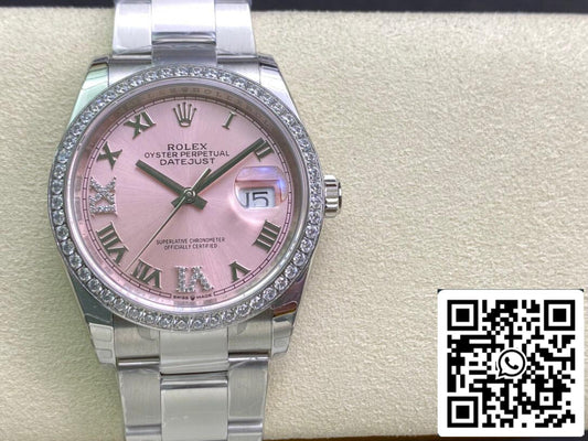 롤렉스 데이트저스트 M126284RBR-0024 1:1 Best 에디션 EW 팩토리 Pink Dial