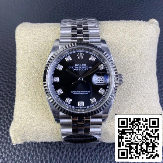 롤렉스 데이트저스트 M126234-0027 36MM 1:1 Best 에디션 Clean 팩토리 블랙 다이얼