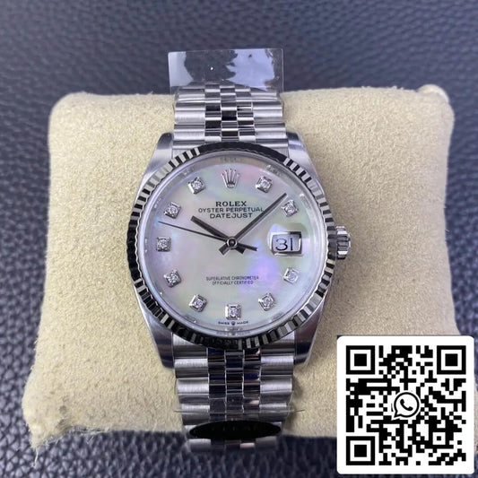 롤렉스 데이트저스트 M126234-0019 36MM 1:1 Best 에디션 Clean 팩토리 스테인리스 스틸