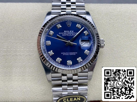 롤렉스 데이트저스트 M126234-0037 36MM 1:1 Best 에디션 Clean 팩토리 Diamond Dial