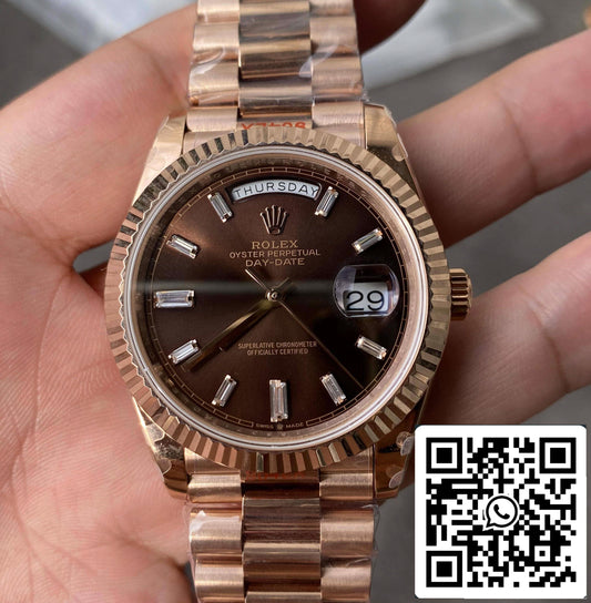 롤렉스 Day Date M228235-0003 1:1 Best 에디션 GM 팩토리 V2 Chocolate Dial