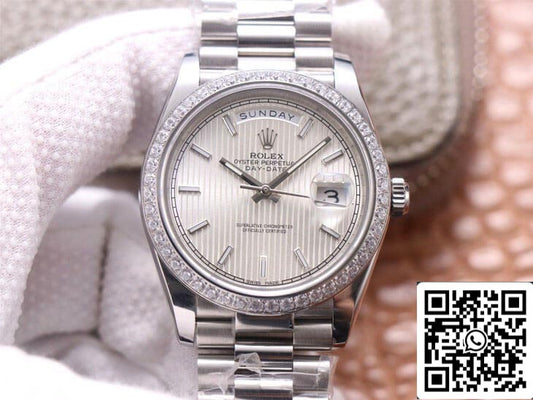 롤렉스 Day Date M228349RBR-0007 1:1 Best 에디션 EW 팩토리 18ct 화이트 Gold
