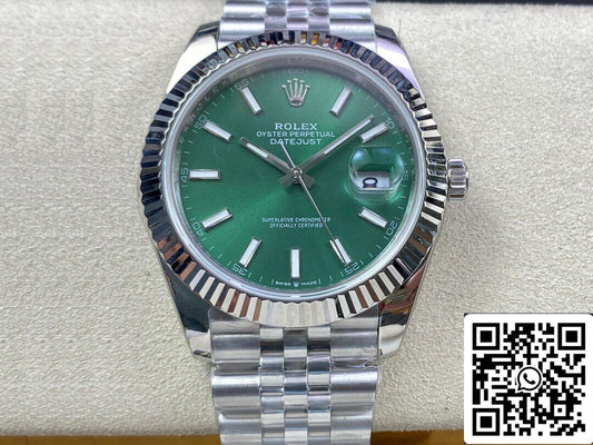 롤렉스 데이트저스트 M126334-0028 41MM 1:1 Best 에디션 EW 팩토리 그린 다이얼