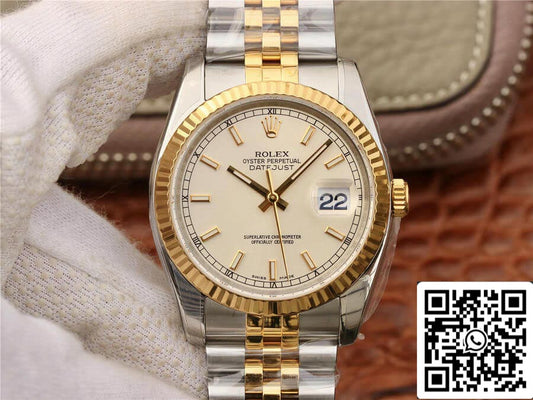 Rolex Datejust 116233 36mm Jubilee Strap AR 팩토리 옐로 골드