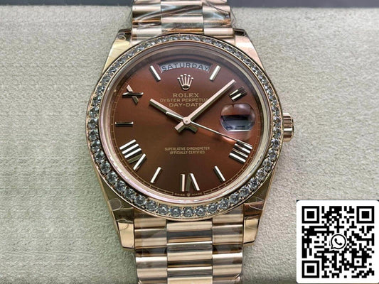 롤렉스 Day Date M228345RBR-0009 1:1 Best 에디션 EW 팩토리 브라운 다이얼