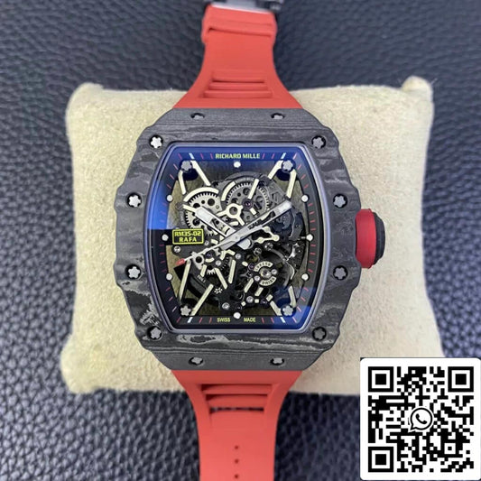 Richard Mille RM35-02 1:1 Best 에디션 T+ 팩토리 Carbon Fiber Skeleton Dial