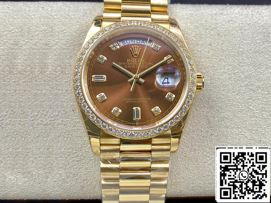 롤렉스 Day Date M128348RBR-0005 1:1 Best 에디션 EW 팩토리 옐로 골드