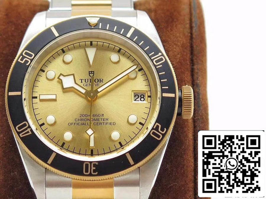 Tudor Heritage 블랙 Bay M79733N-0004 ZF 팩토리 1:1 Best 에디션 Swiss ETA2824-2 Superlumed Dome-shaped 옐로 골드 Dial
