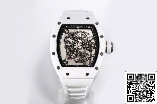 Richard Mille RM-055 1:1 Best 에디션 BBR 팩토리 V2 화이트 세라믹 Case