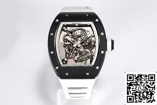 Richard Mille RM-055 1:1 Best 에디션 BBR 팩토리 러버 스트랩