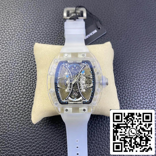 Richard Mille RM053-02 1:1 Best 에디션 RM 팩토리 Transparent 투르비용 Skeleton Dial