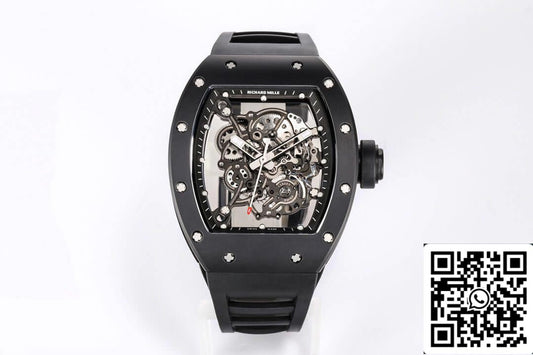 Richard Mille RM-055 1:1 Best 에디션 BBR 팩토리 V2 블랙 세라믹 Case