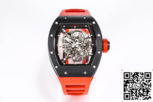 Richard Mille RM-055 1:1 Best 에디션 BBR 팩토리 세라믹 Case Red Strap
