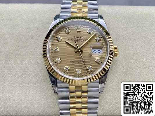 롤렉스 데이트저스트 M126233-0045 36MM 1:1 Best 에디션 VS 팩토리 Diamond Dial