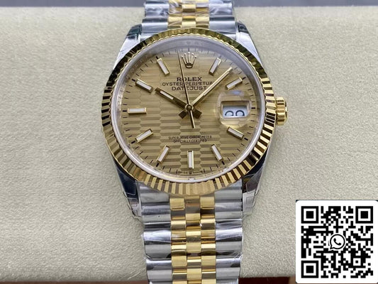 롤렉스 데이트저스트 M126233-0039 36MM 1:1 Best 에디션 VS 팩토리 Gold Dial