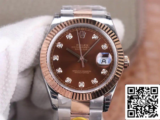 Белый циферблат M126331-0003 41MM 1:1 Best TW 팩토리 Шоколадный циферблат