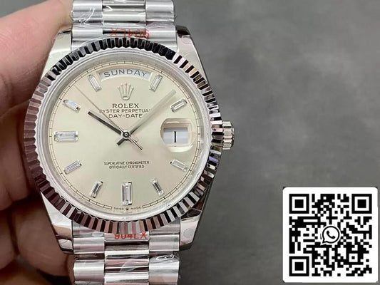 롤렉스 Day Date M228236-0002 1:1 Best 에디션 GM 팩토리 Silver Dial V2