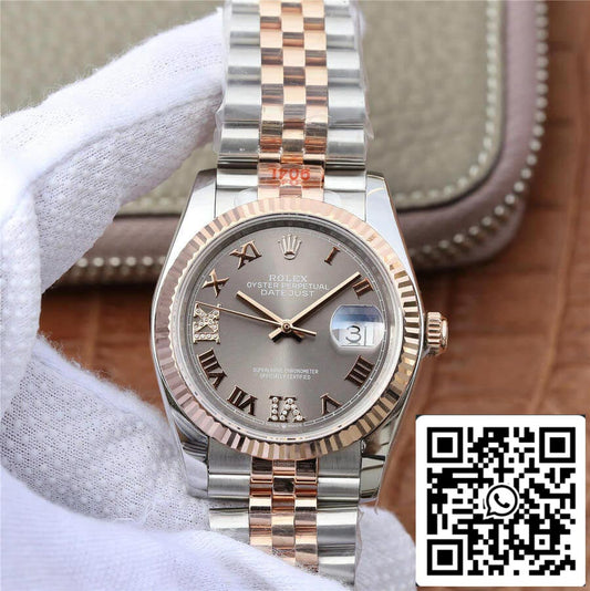 롤렉스 데이트저스트 M126231-0023 36MM 1:1 Best 에디션 GM 팩토리 그레이 다이얼