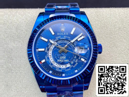 롤렉스 Sky Dweller 40MM WWF 팩토리 DIW 블루 다이얼 Best 1:1 에디션 WWF 팩토리