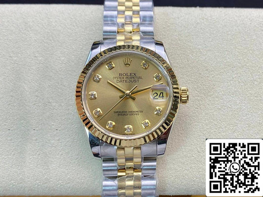 롤렉스 데이트저스트 M278273-0026 31MM 1:1 Best 에디션 EW 팩토리 Champagne Dial