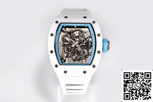 Richard Mille RM-055 1:1 Best 에디션 BBR 팩토리 화이트 세라믹 Case