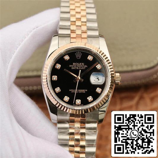 롤렉스 데이트저스트 116231 1:1 Best 에디션 GM 팩토리 블랙 Diamond Dial