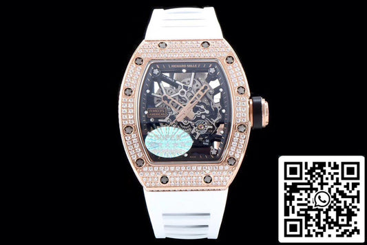 Richard Mille RM035 Americas 1:1 Best 에디션 KV 팩토리 로즈 골드 Diamond Case