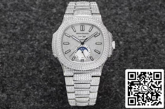 파텍 필립 노틸러스 5726/1A-014 1:1 Best 에디션 R8 팩토리 Gypsophila Diamond Dial