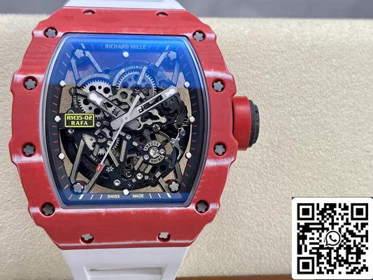 Richard Mille RM35-02 1:1 Best 에디션 T+ 팩토리 NTPT Carbon Fiber 화이트 Strap