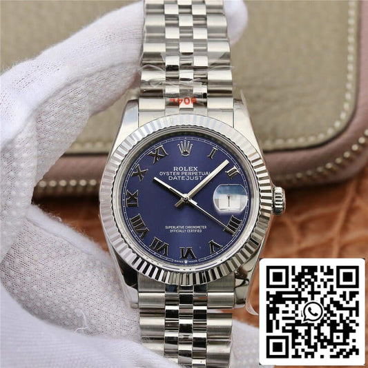 롤렉스 데이트저스트 36MM 1:1 Best 에디션 GM 팩토리 블루 다이얼