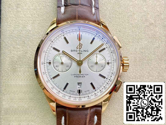 Breitling Premier RB0118371G1P1 1:1 Best 에디션 GF 팩토리 Silver Dial